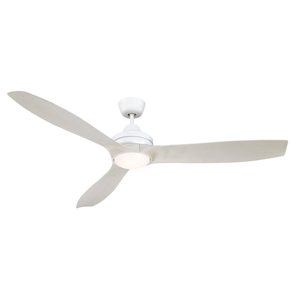 Buy DC Ceiling Fans With Light Australia Lora DC Ceiling Fan 60" White LED Light White - FC1138153WH