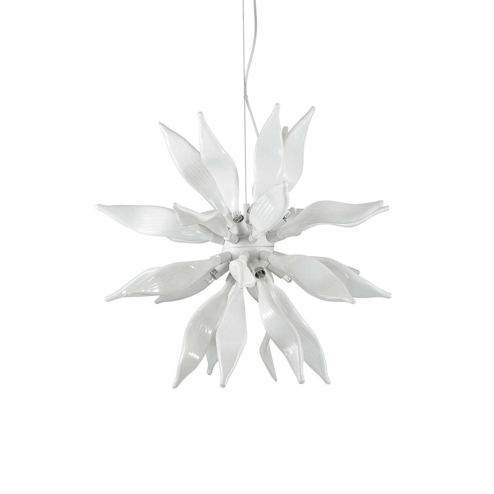 Buy Pendant Lights Australia Leaves Sp8 Pendant 8 Lights White Metal - 111957