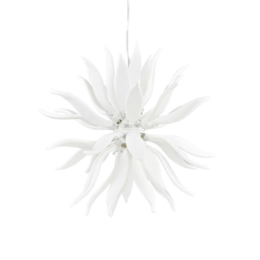 Buy Pendant Lights Australia Leaves Sp12 Pendant 12 Lights White Metal - 112268