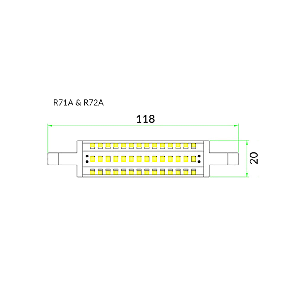 Buy LED Globes Australia LED Globe R7 8W 240V Aluminium 5000K - R72A