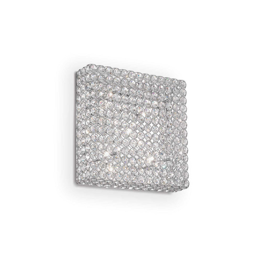 Square Admiral Pl6 Wall Sconce 6 Lights Chrome Crystal - 080345