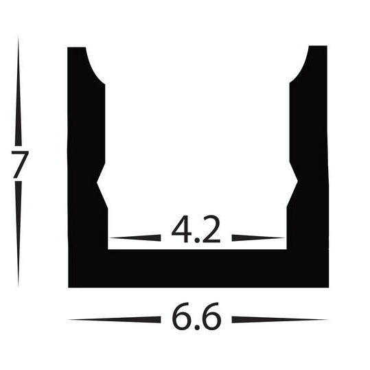 LED Strip Profile H7mm L1m Silver Aluminium - HV9791-ALU