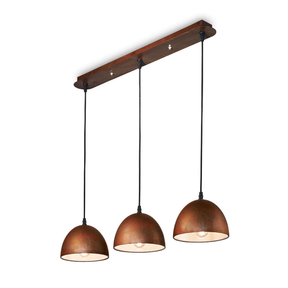 Buy Pendant Lights Australia Folk Sp3 Pendant 3 Lights Corten Metal - 174235