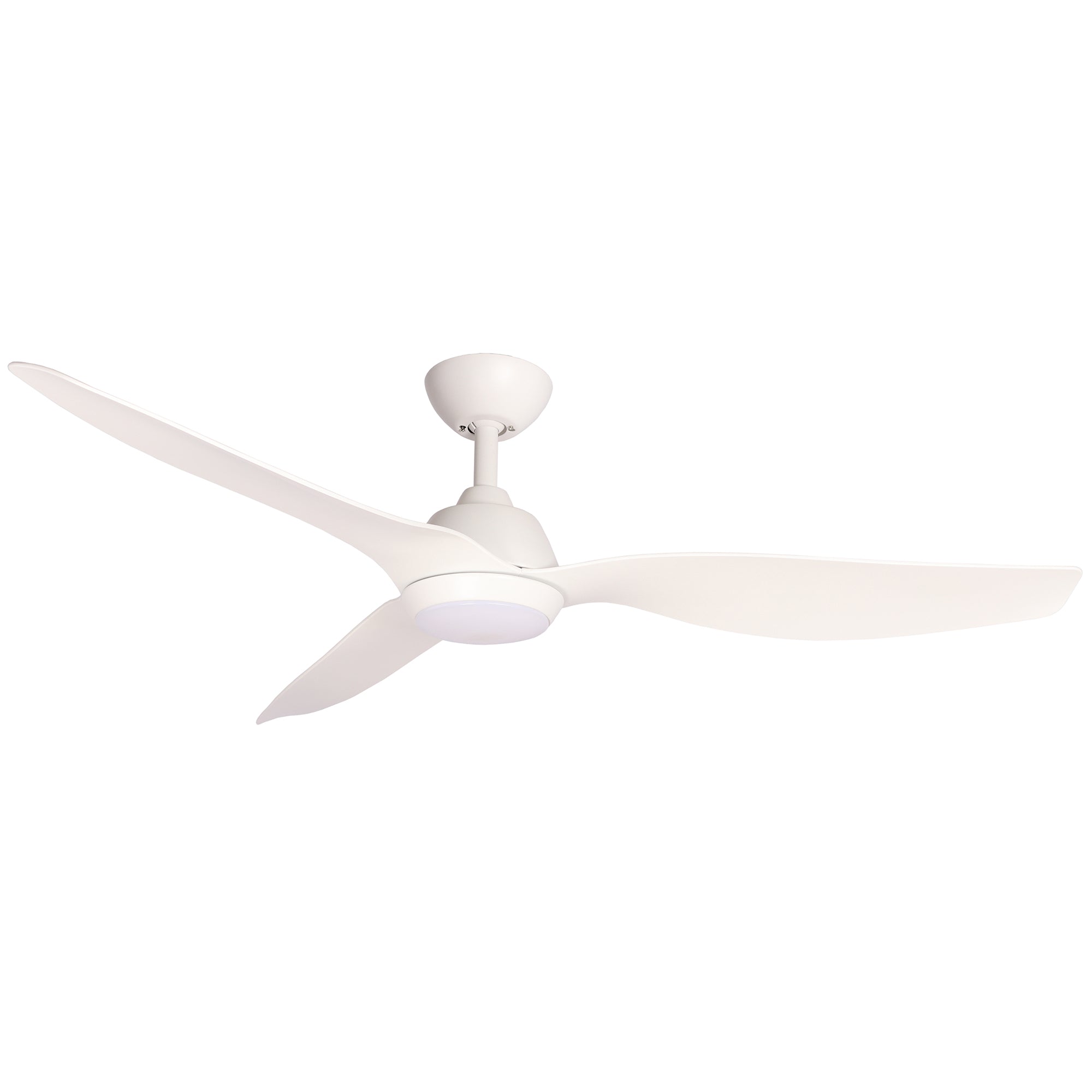 Buy DC Ceiling Fans With Light Australia Malibu 52" 3 ABS Blade DC Remote Control Ceiling Fan with 15W LED Light Tricolour White Satin/White Satin - MMF1333WWR