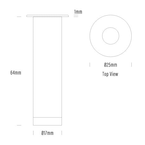 Lumena Deck Light 24V DC W25mm Natural Brass - AQL-151-B6-B002