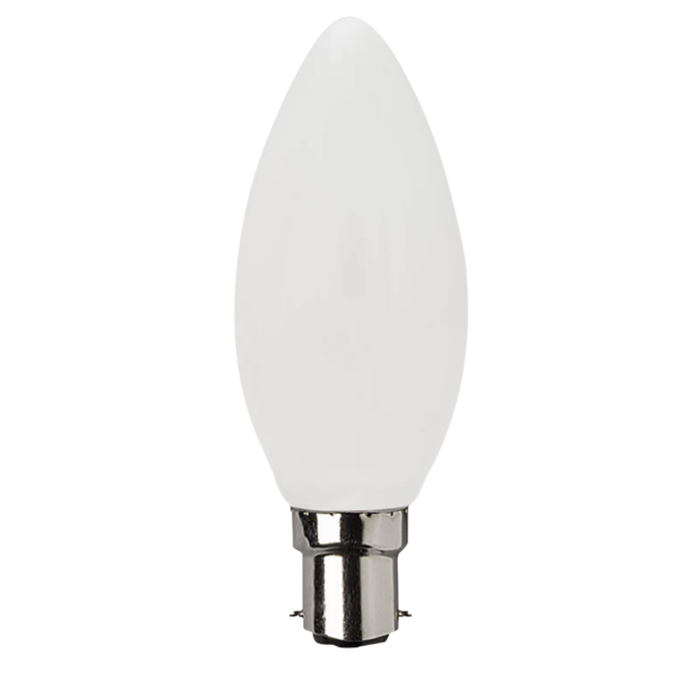 Candle LED Filament Globe 240V 4W SBC Opal Glass 2700K - LCA27B15D
