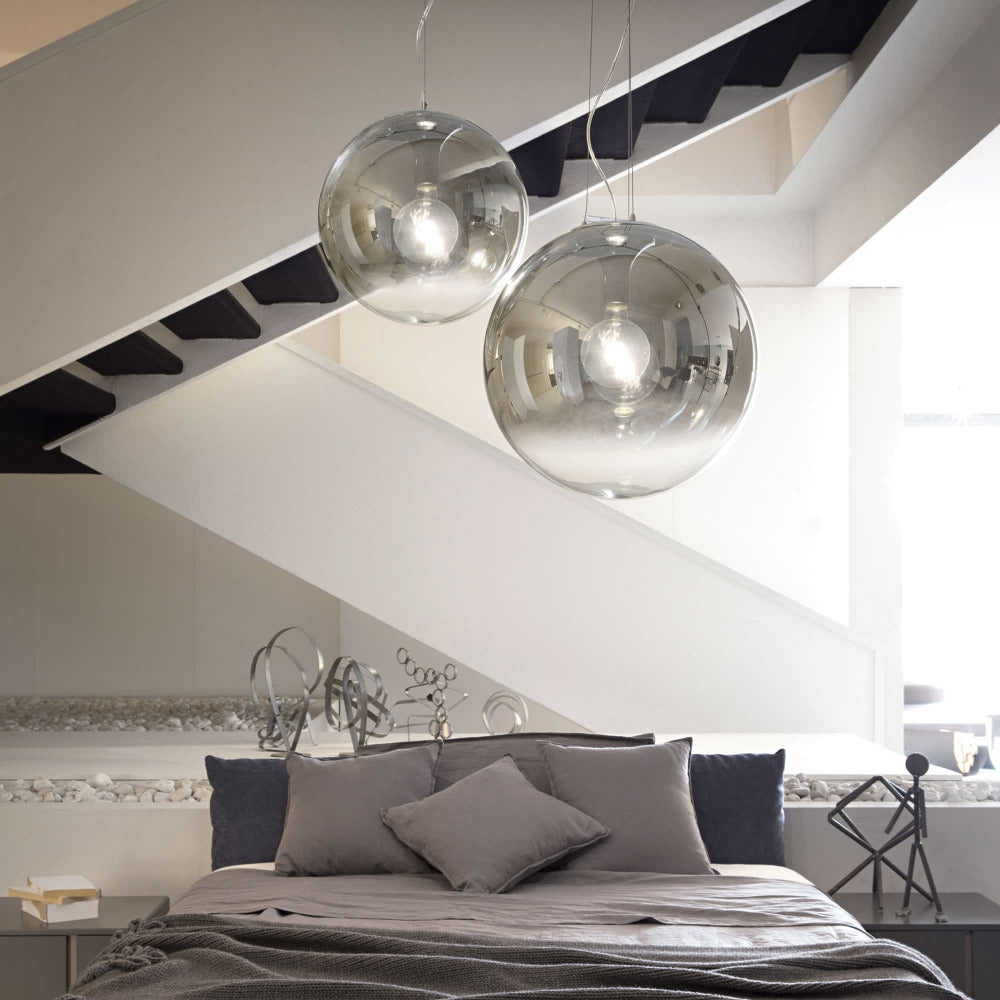 Buy Pendant Lights Australia Mapa Fade Sp1 Pendant Light W500mm Fade Chrome Metal & Glass - 161327