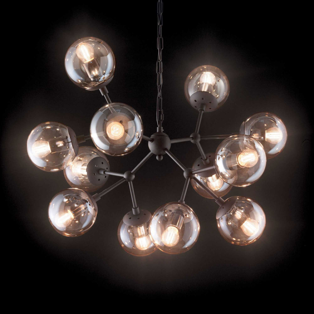 Buy Pendant Lights Australia Kepler Sp12 Pendant 12 Lights Black Metal - 162201