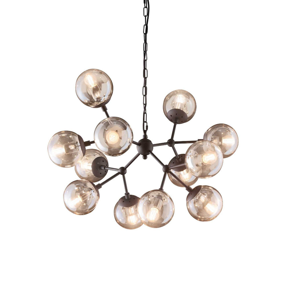 Buy Pendant Lights Australia Kepler Sp12 Pendant 12 Lights Black Metal - 162201
