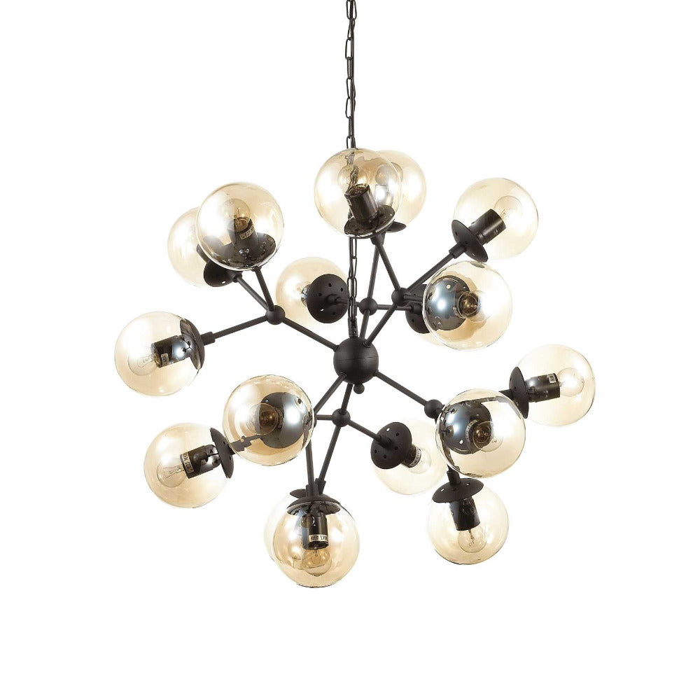 Buy Pendant Lights Australia Kepler Sp18 Pendant 18 Lights Black Metal - 162478