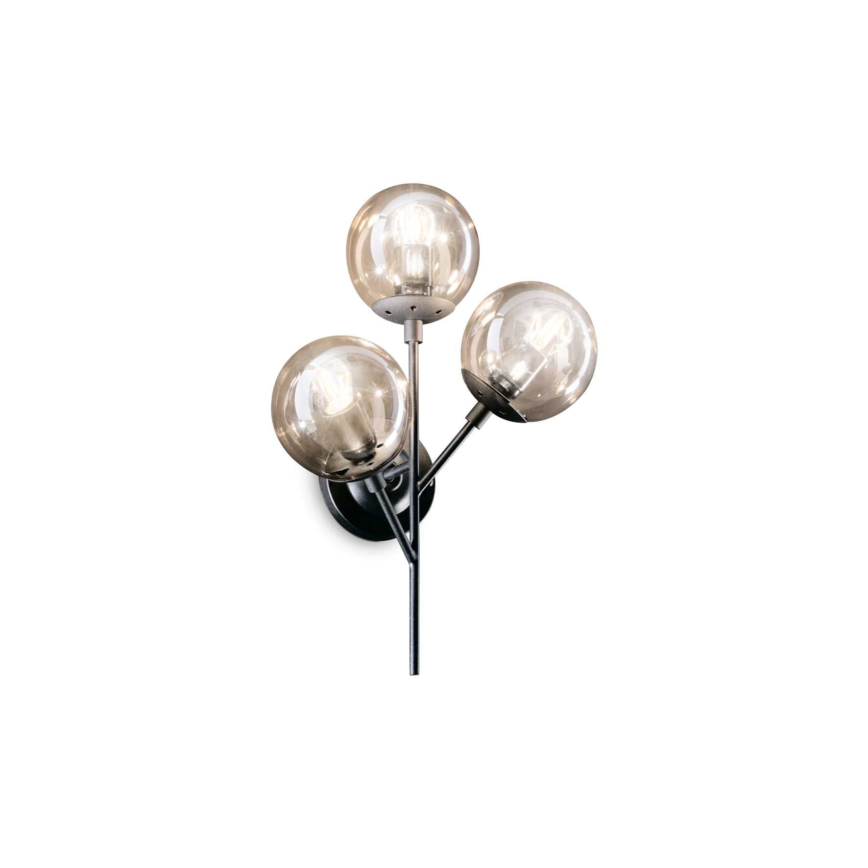 Buy Wall Sconce Australia Kepler Ap3 Wall Sconce 3 Lights Black Metal  - 187006