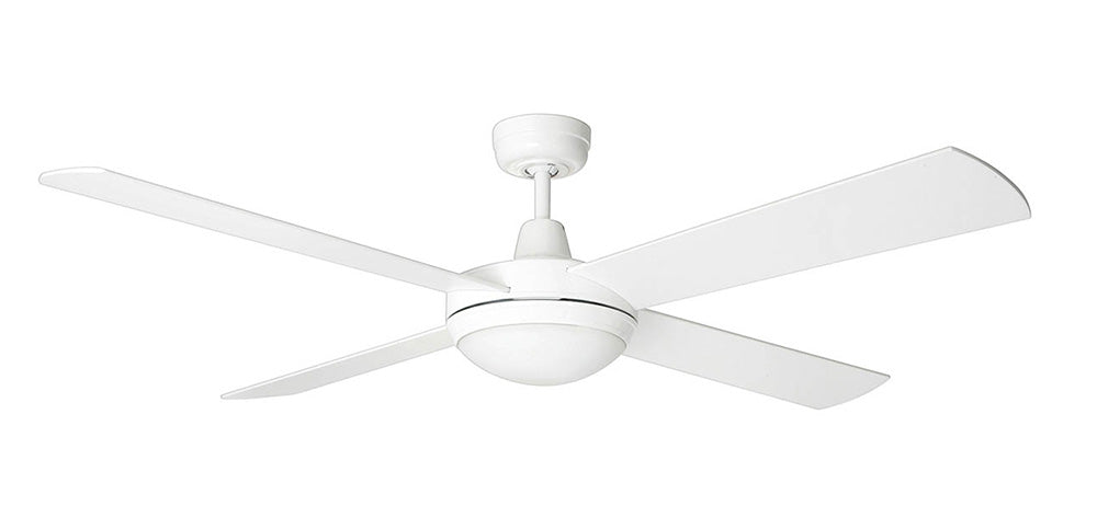 Buy DC Ceiling Fans With Light Australia Tempest DC 52" Ceiling Fan With CCT LED Light White With White Blades - 19573/05