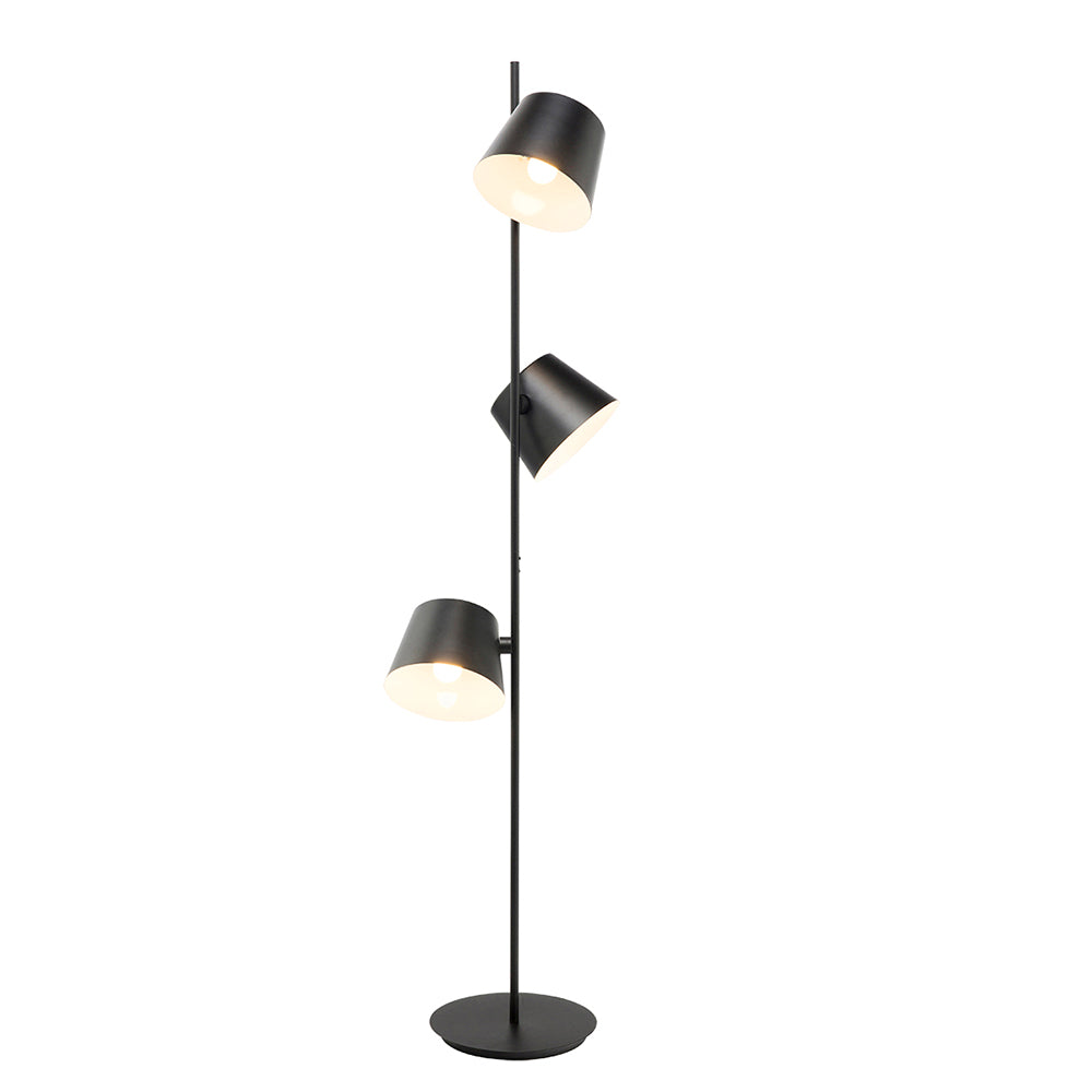 Buy Floor Lamps Australia Hemingway 3-Light Floor Lamp Matt Black - 19604/06