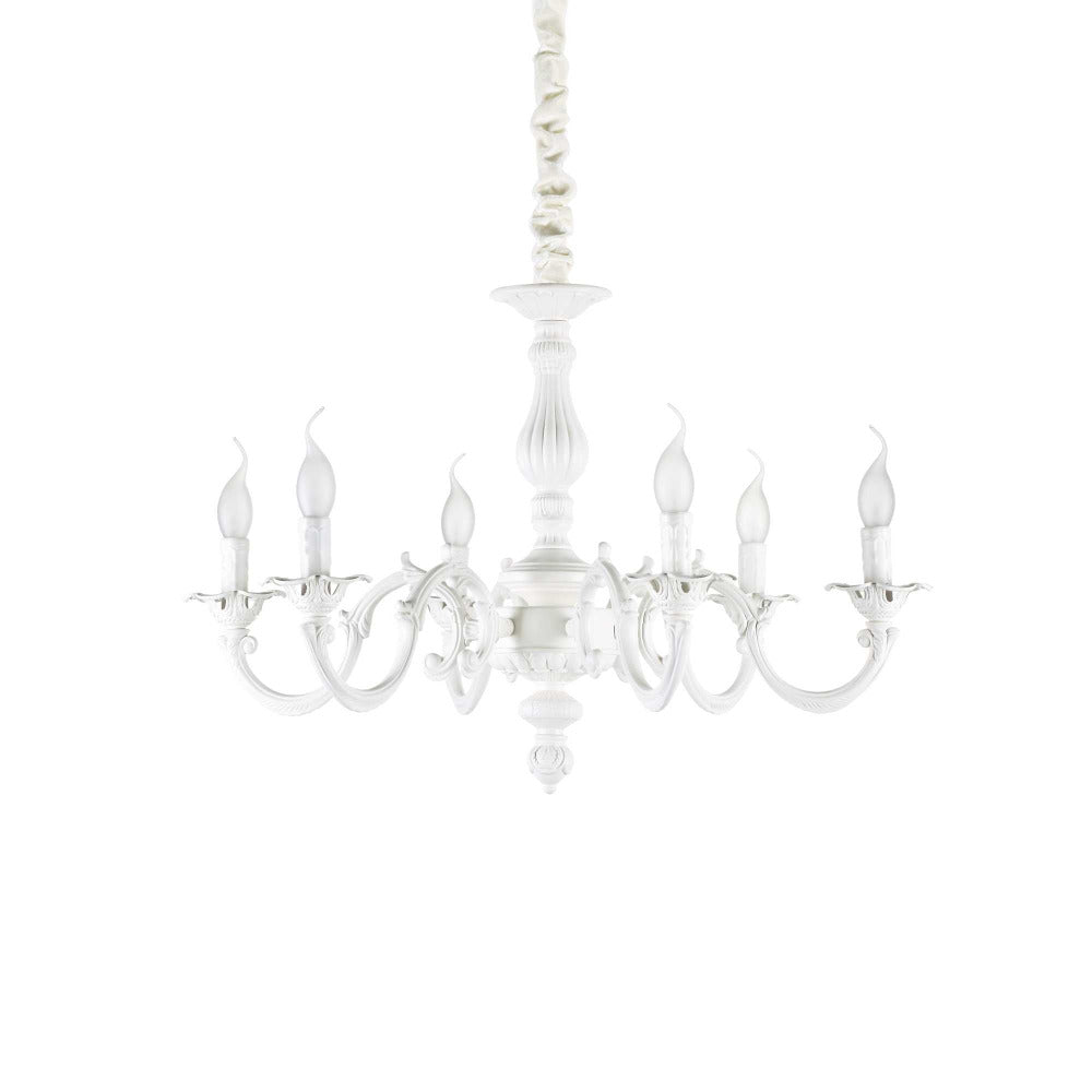 Buy Chandeliers Australia Justine Sp6 Chandeliers 6 Lights White Metal - 197500