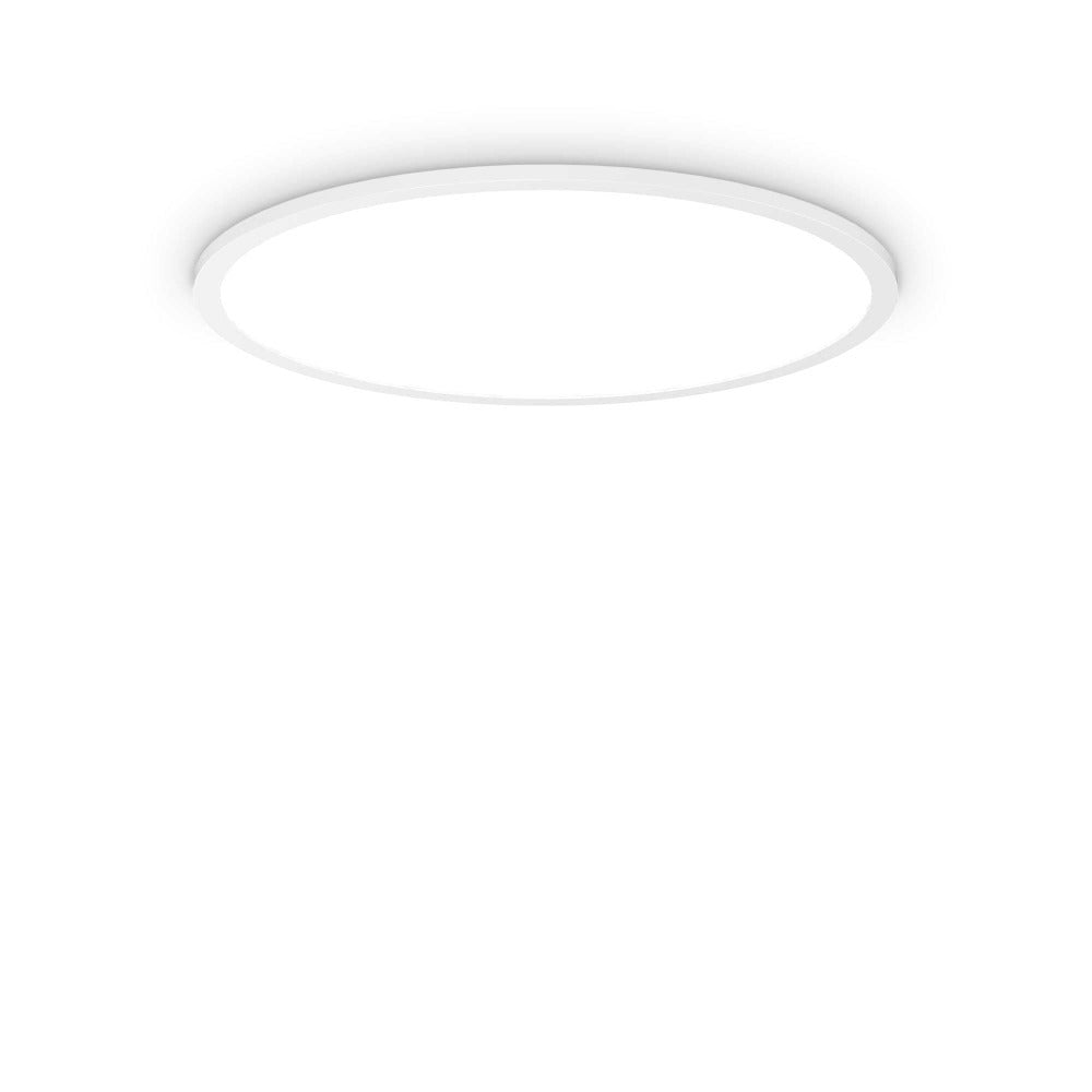 Fly Pl Slim Round LED Oyster Light W600mm White Aluminium 4000K - 306674