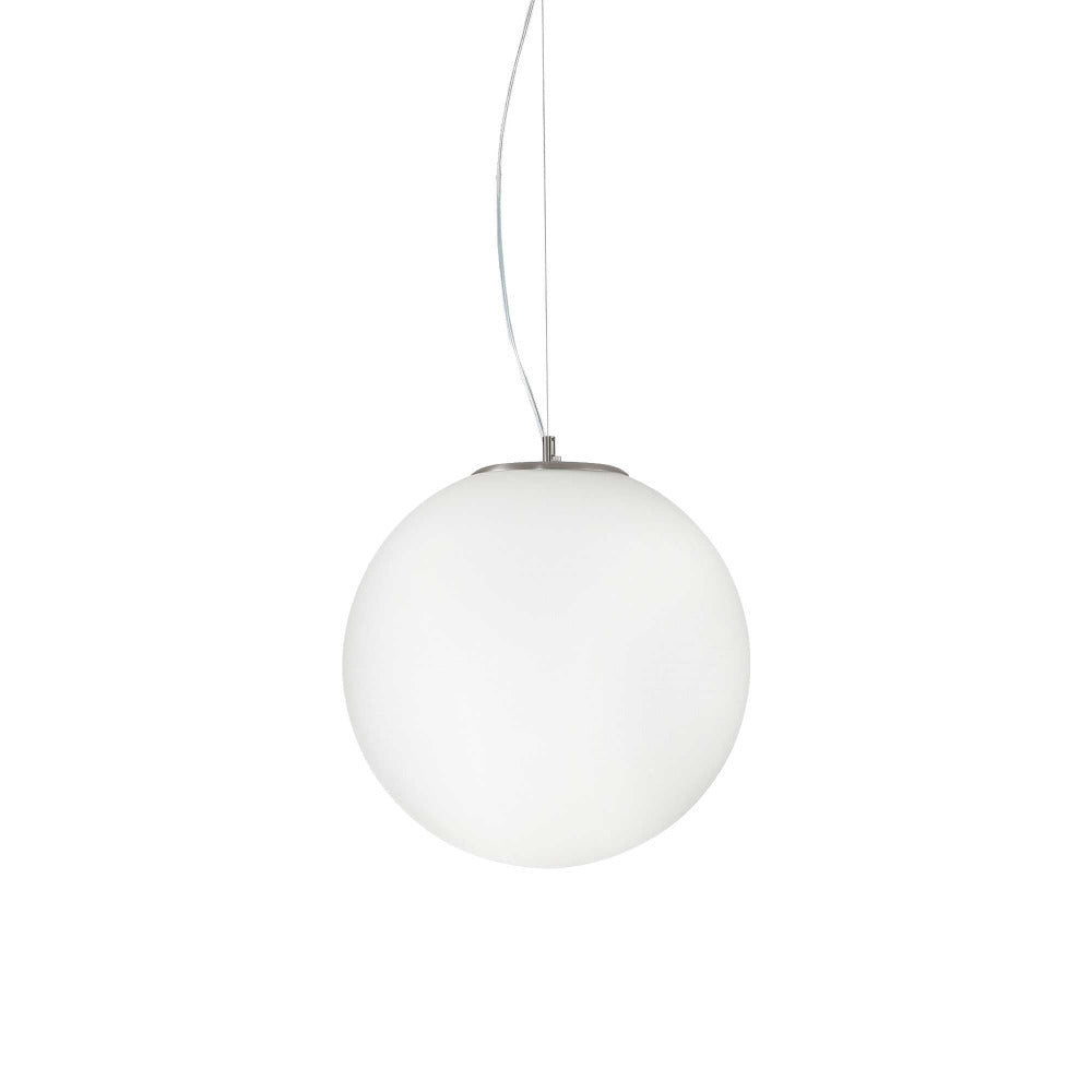 Buy Pendant Lights Australia Mapa Riga Sp1 Pendant Light W400mm White Metal & Glass - 161372