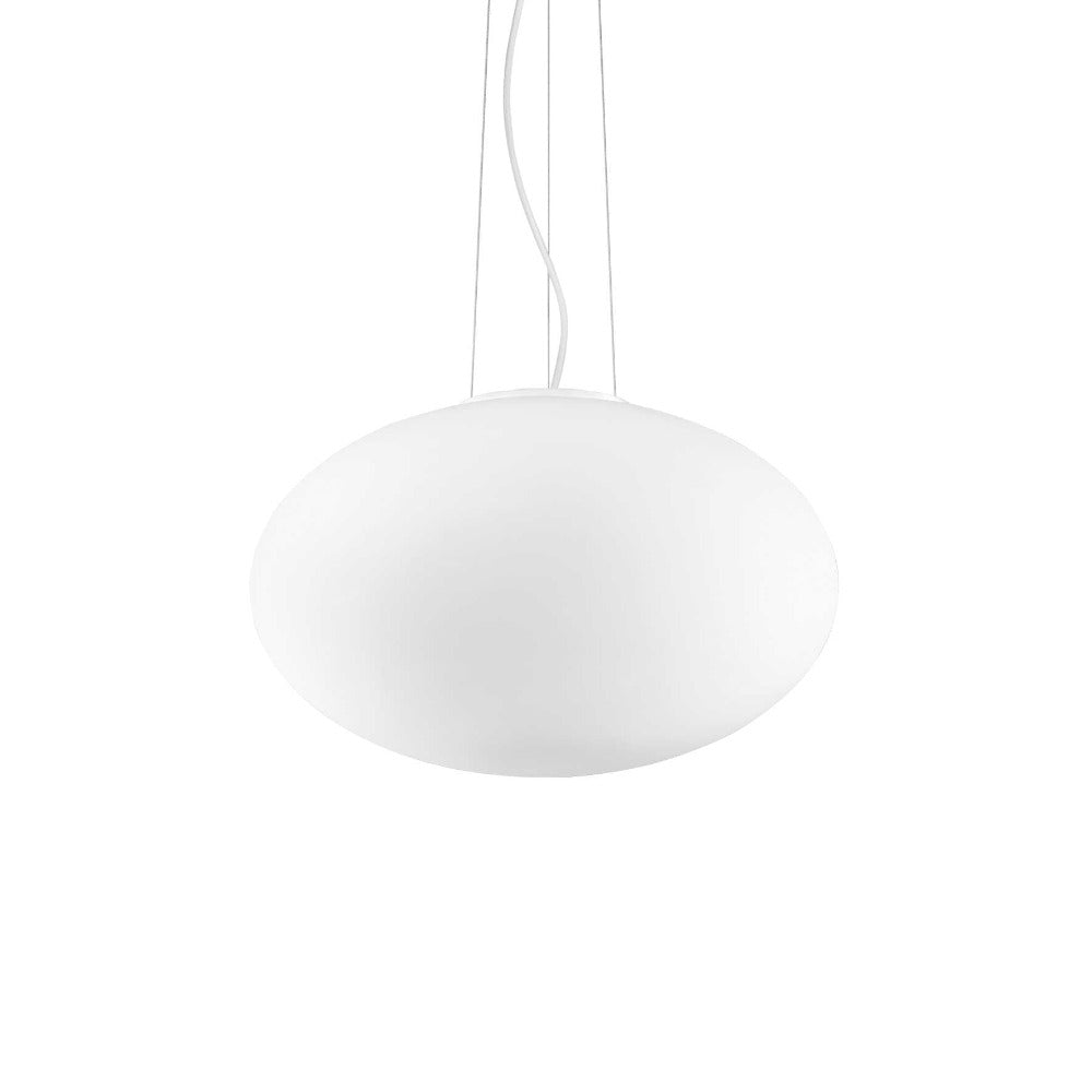 Buy Pendant Lights Australia Candy Sp1 Round Pendant Light W400mm White Glass / Metal - 086736