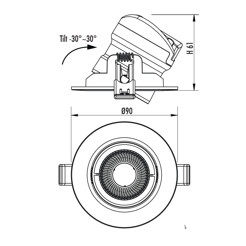 Coolum Recessed LED Downlight 6W White Aluminium 3 CCT - S9167TC/WH