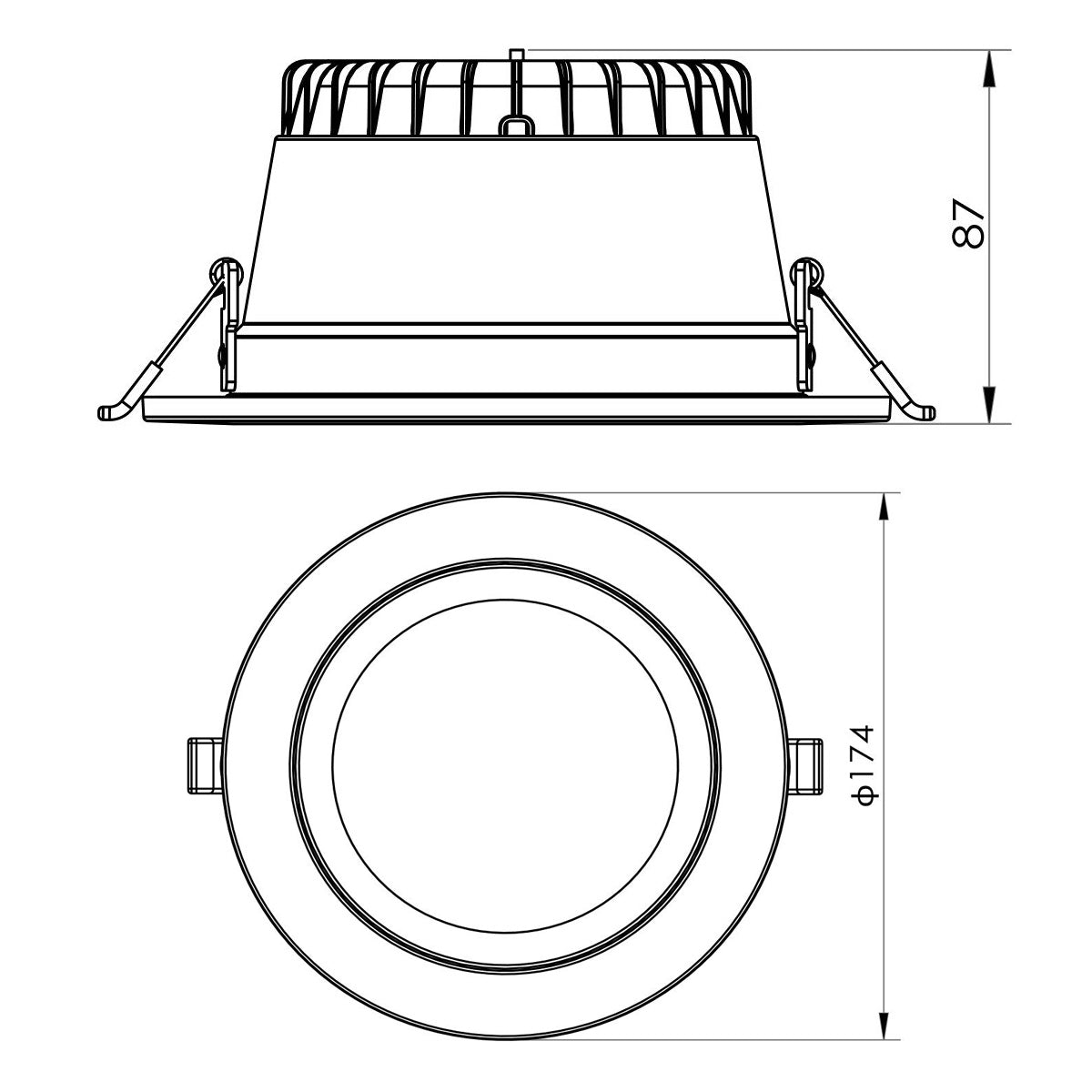 Buy Recessed LED Downlights Australia Penmark Recessed LED Downlight W174mm 60° White Aluminium TRI Colour - S9082R20TC/DP