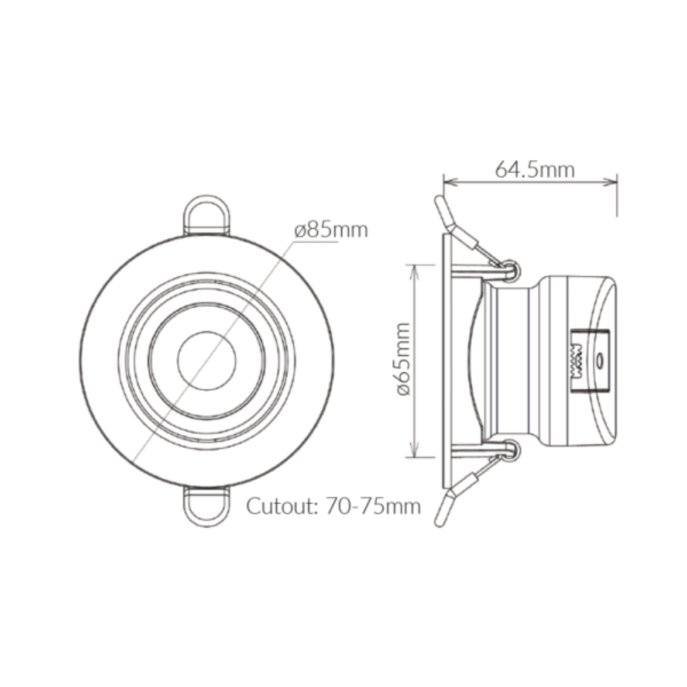 Buy Recessed LED Downlights Australia Recessed LED Downlight White Plastic 3000K - VBLDL-166-1-30