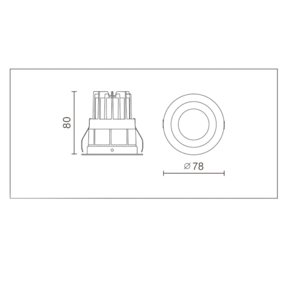 Buy Recessed LED Downlights Australia Recessed LED Downlight 24V W78mm White 3000K - VBLDL-372-1-30