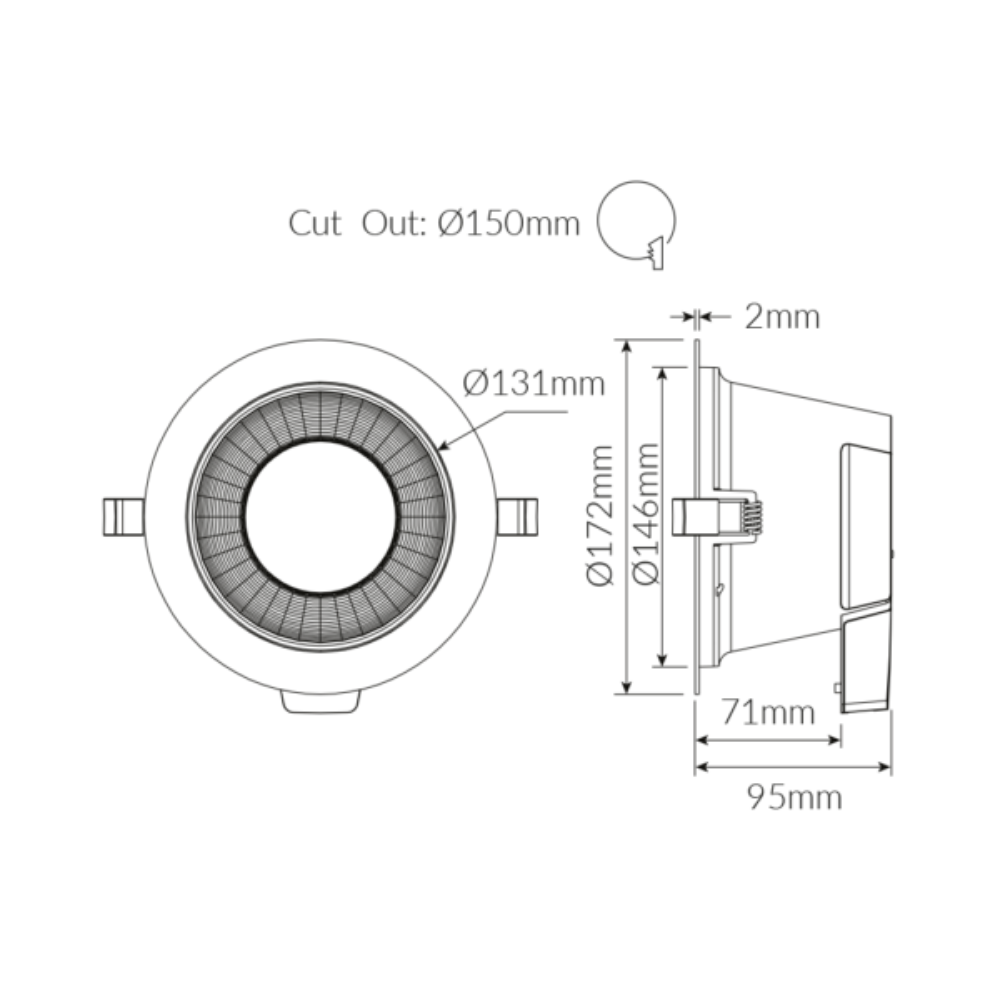 Buy Recessed LED Downlights Australia Recessed LED Downlight Weatherproof White Aluminium CCT - VBLDL-437-1-CCT