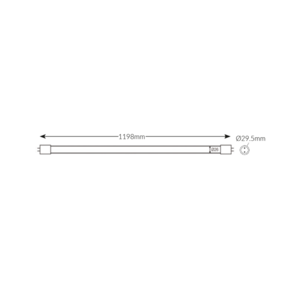 Buy LED Tubes Australia LED Tube G13 240V 18W 280° Frosted Glass 6500K - VBLFT-T8-18W-65