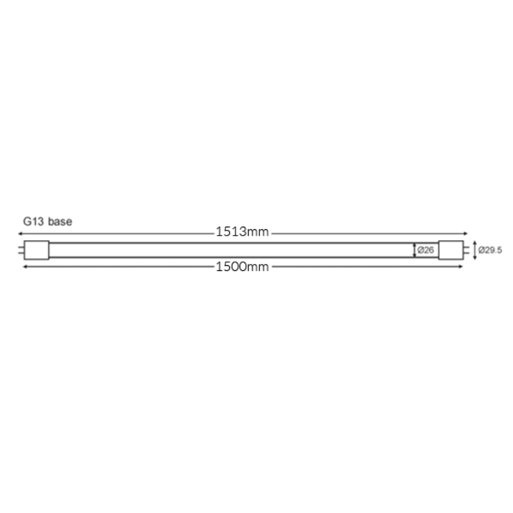 Buy LED Tubes Australia LED Tube G13 240V 24W 280° Glass Pink - VBLFT-T8-MDT-5