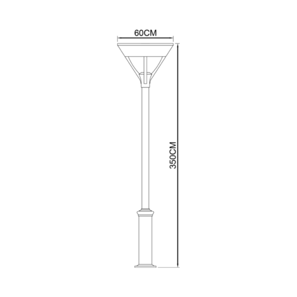 Buy Post Lights Australia LED Post Light Weatherproof 20W Black Aluminum 3000K - VBLSLS-008-4-3K