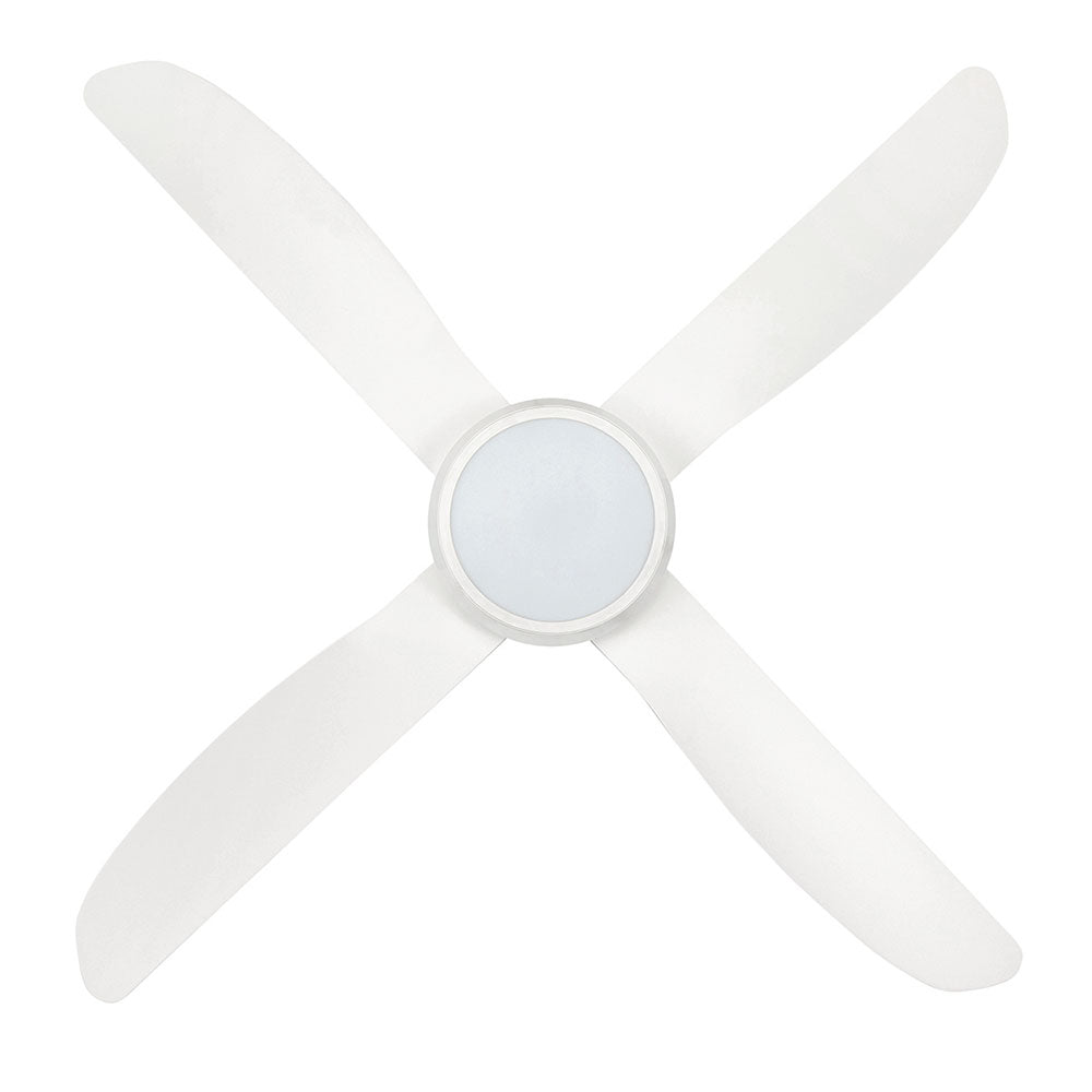 Vector 52'' ABS Ceiling Fan With LED Light White With White Blades - 20168/05