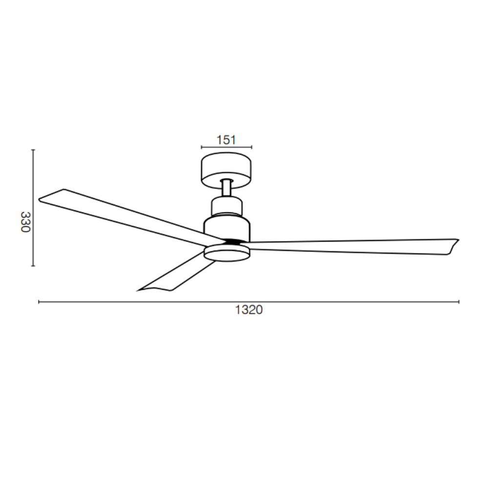 Buy DC Ceiling Fans Australia JOLI DC Ceiling Fan 52" Matt White Moulded ABS Blade - 22195/05