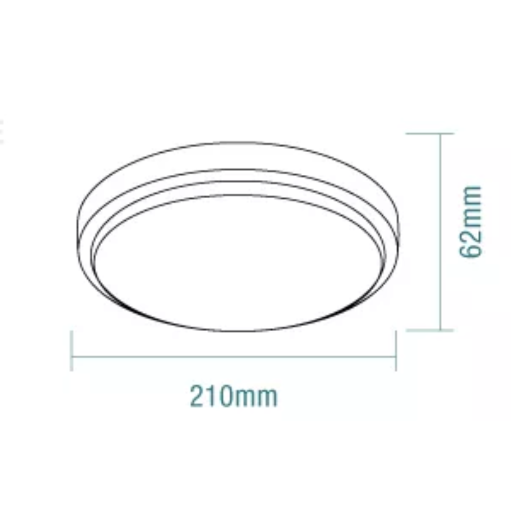 Buy LED Bunker Lights Australia Round Cove II LED Bunker Light With Sensor 15W White 3 CCT - MLXCR34615S
