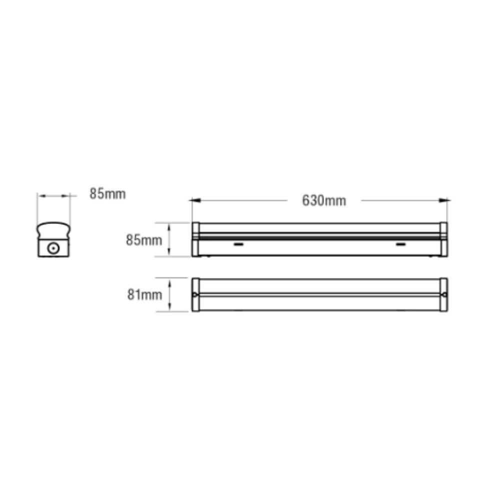 Buy LED Batten Lights Australia LED Batten Light With Sensor L600mm IP20 White 3 CCT - TLDB34620S