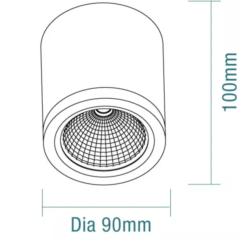 Kobi Surface Mounted Downlights 10W White Aluminium 3 CCT - TLKD34510WD