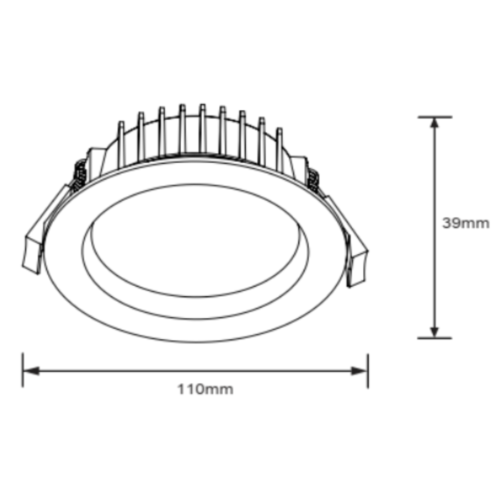 Buy Recessed LED Downlights Australia Tami Recessed LED Downlight 13W White Aluminium 3 CCT - TLTA34510BD