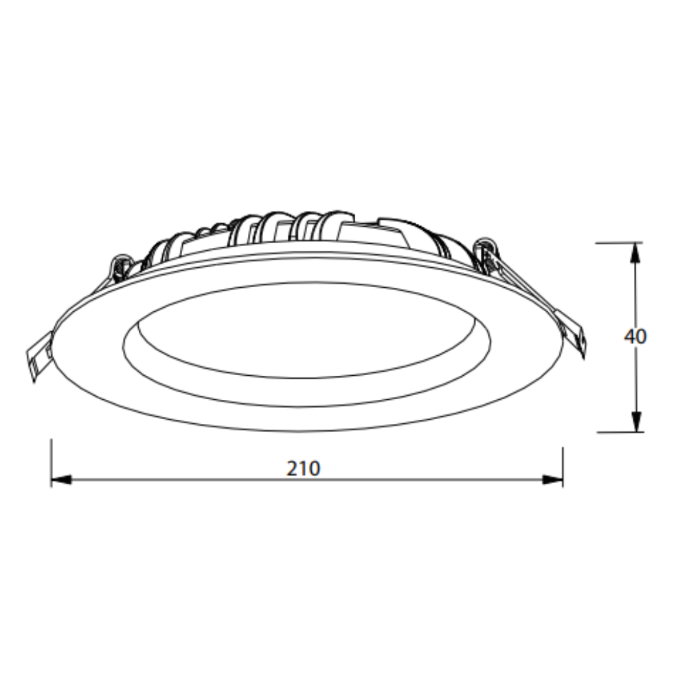 Buy Recessed LED Downlights Australia Super Nova Recessed LED Downlight White Aluminium 3 CCT - AL8SNTC40W