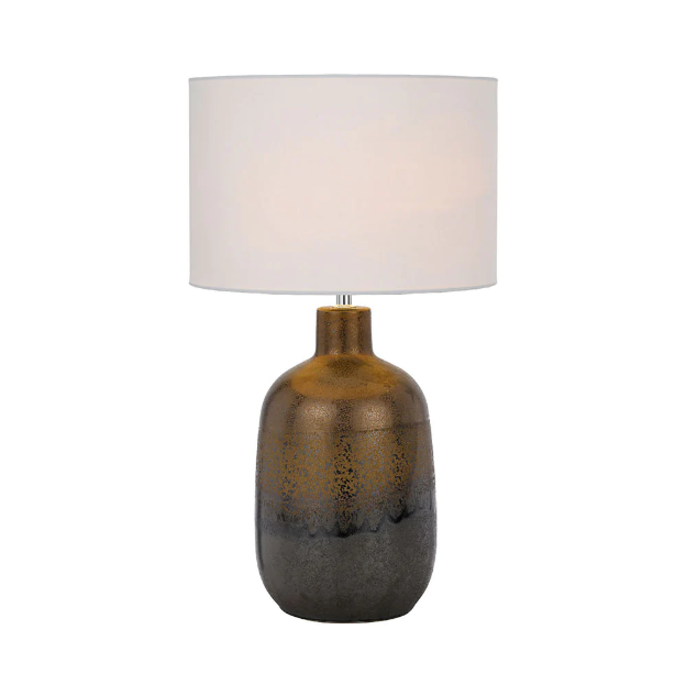 Buy Table Lamps Australia ARTHUR Table Lamp Light Bronze Ceramic / White Fabric - ARTHUR TL-BZWH