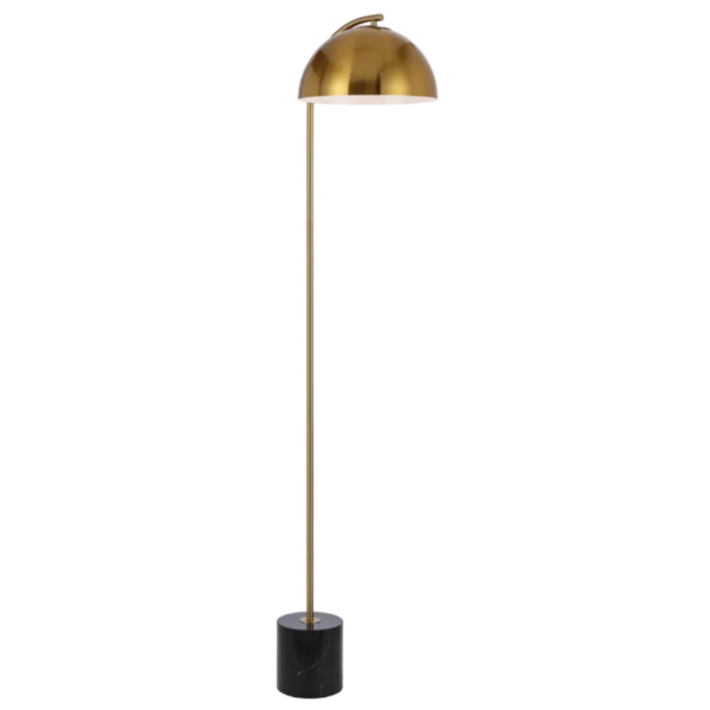 ORTEZ Floor Lamp Light Gold Iron / Black Marble - ORTEZ FL-BKAG