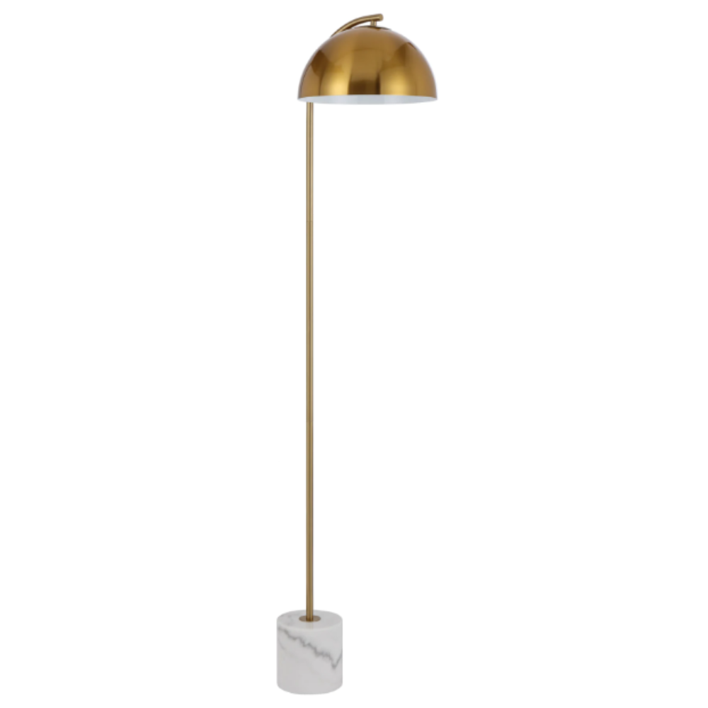 ORTEZ Floor Lamp Light Gold Iron / White Marble - ORTEZ FL-WHAG