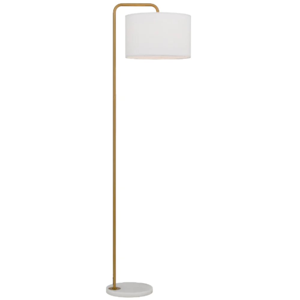 INGRID Floor Lamp Light Gold Iron / White Metal - INGRID FL-GDWH