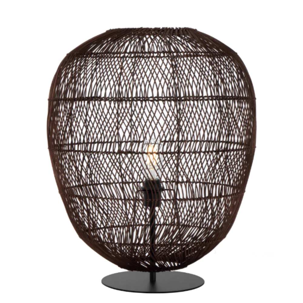 Buy Table Lamps Australia RANA Table Lamp W500mm Brown Rattan - RANA TL50BRW