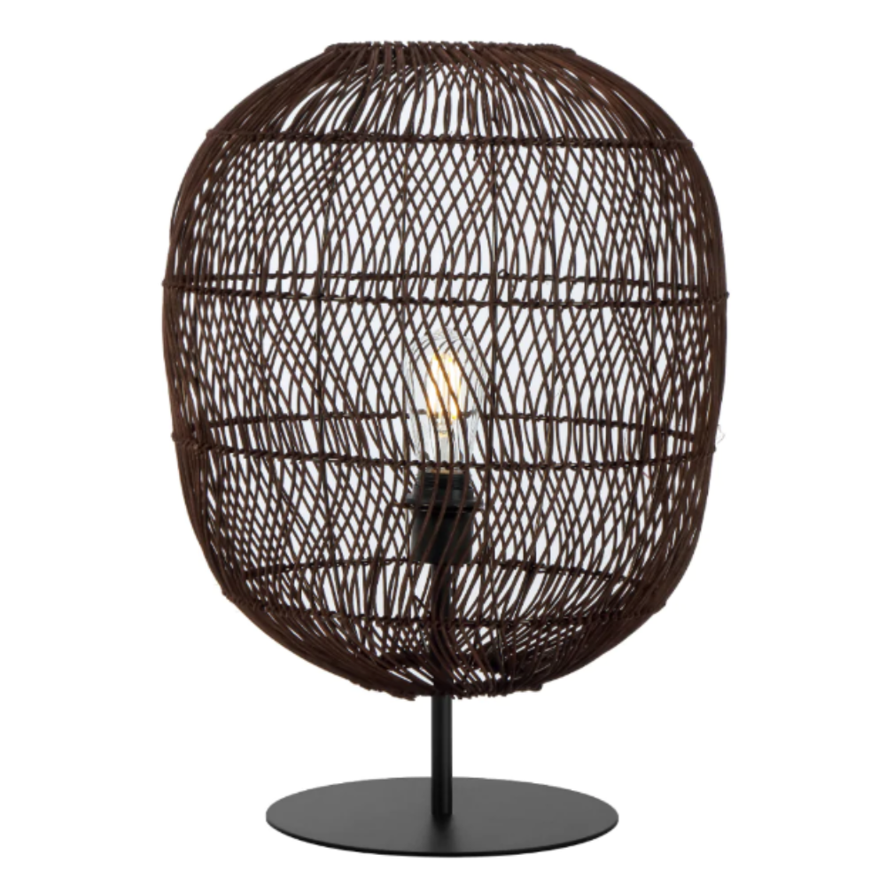 Buy Table Lamps Australia RANA Table Lamp W400mm Brown Rattan - RANA TL40BRW