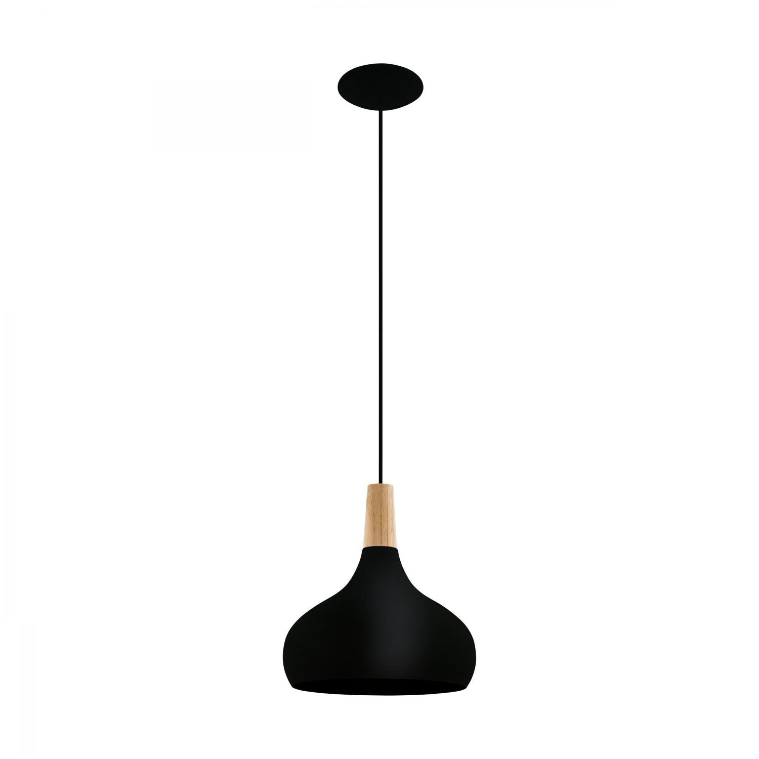 Buy Pendant Lights Australia Sabinar 1 Light Pendant Black & Brown 280mm - 203192
