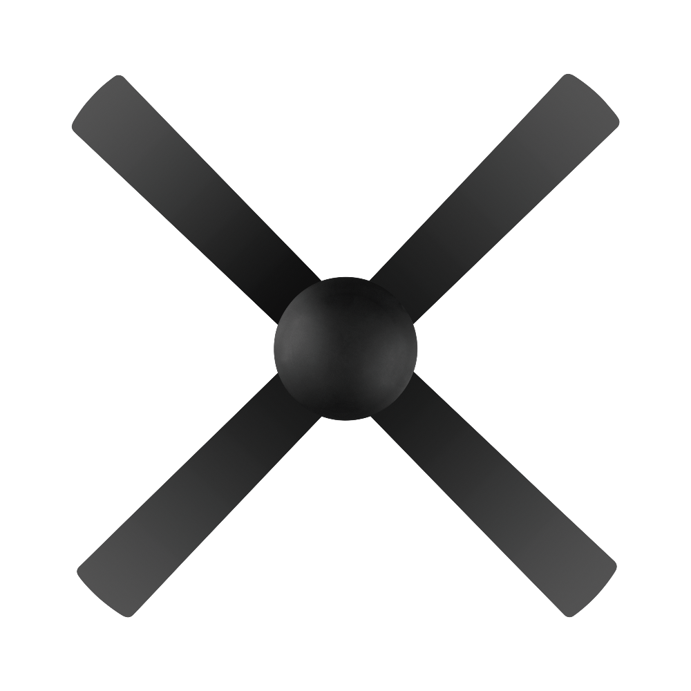 Buy AC Ceiling Fans Australia Bondi 52" AC ABS Ceiling Fan Black - 203625