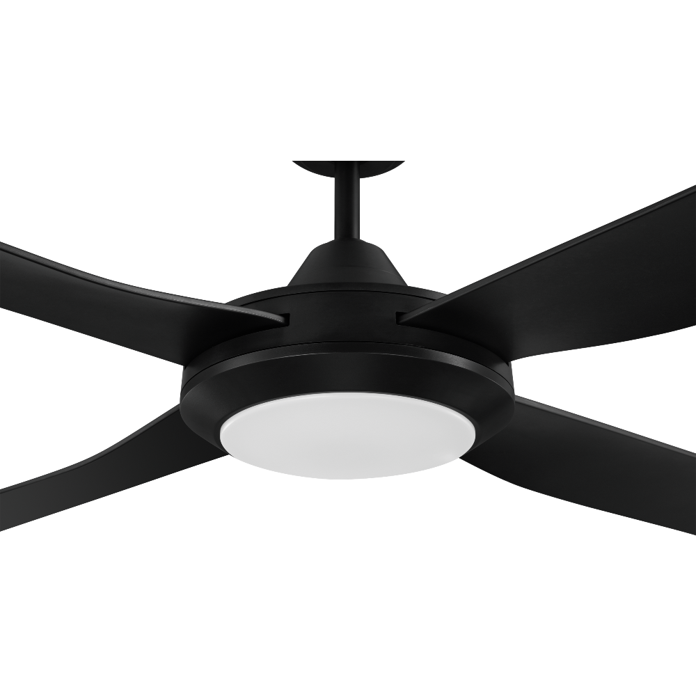 Buy AC Ceiling Fans Australia Bondi 52" LED 20W AC ABS Ceiling Fan Black - 203627