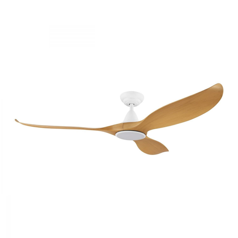 Buy DC Ceiling Fans With Light Australia Noosa 60" DC Fan ABS Light Bamboo Finish & White - 204231