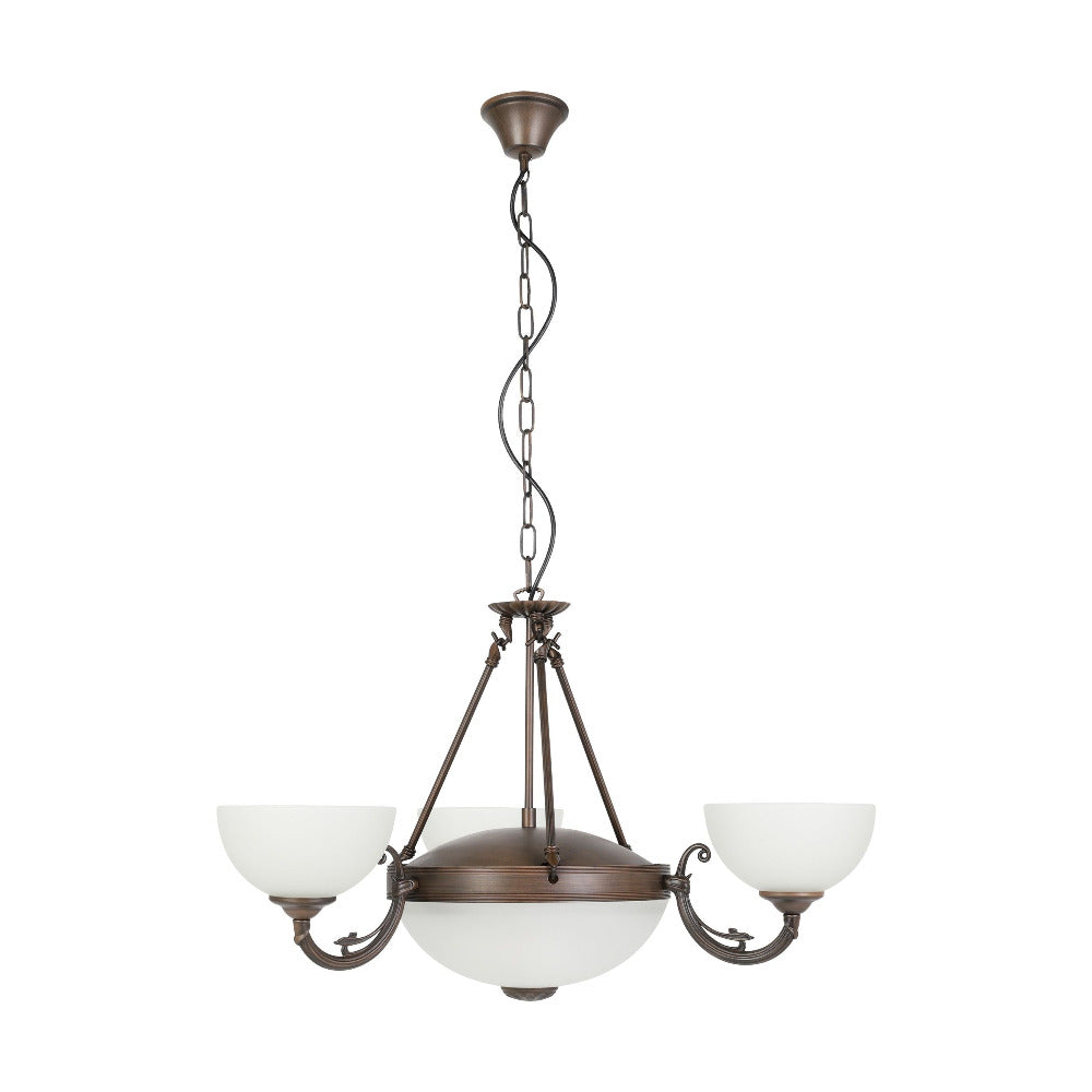 Buy Pendant Lights Australia Savoy 5 Light Pendant Oil Rubbed Bronze / White - 204954