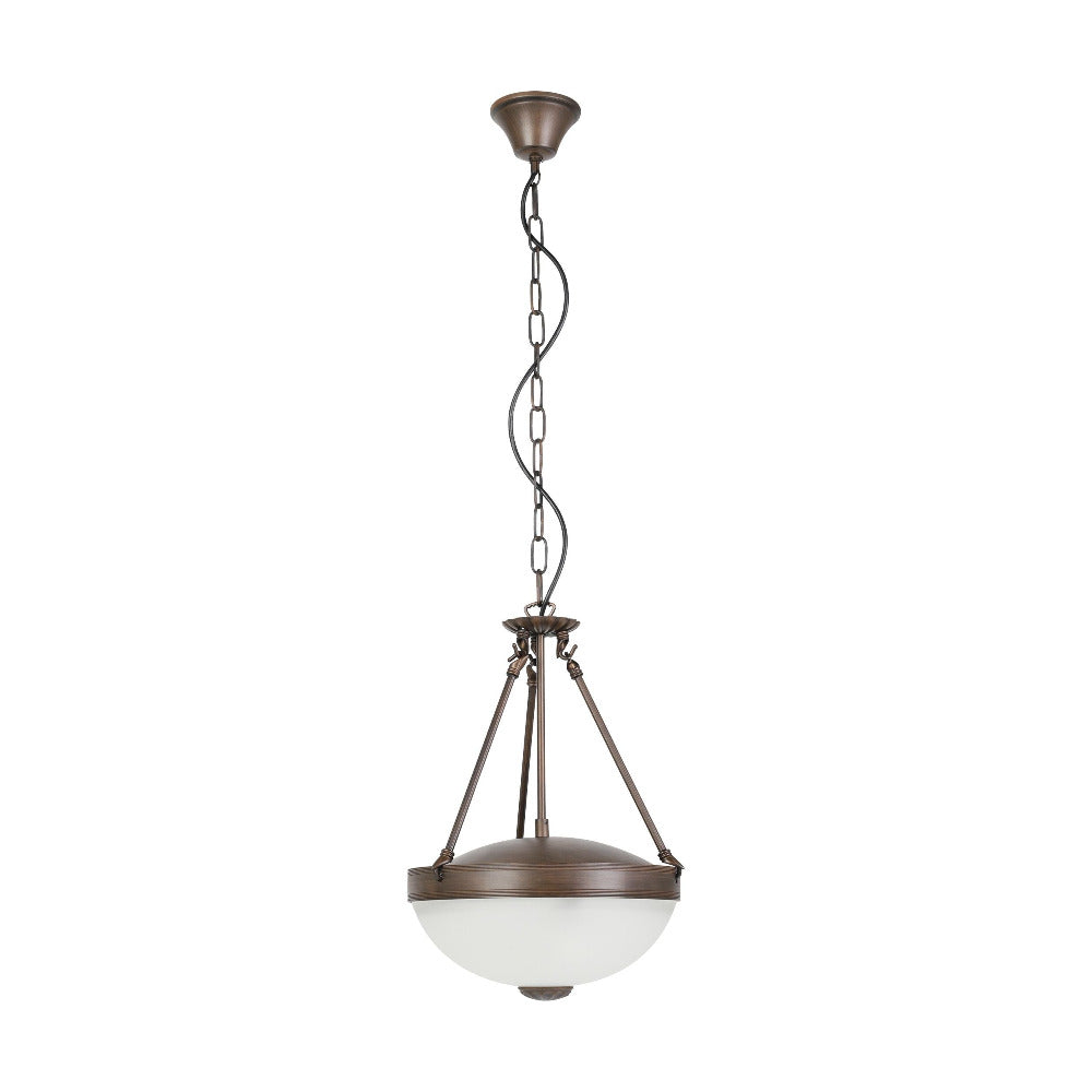 Buy Pendant Lights Australia Savoy 2 Light Pendant Oil Rubbed Bronze / White - 204956