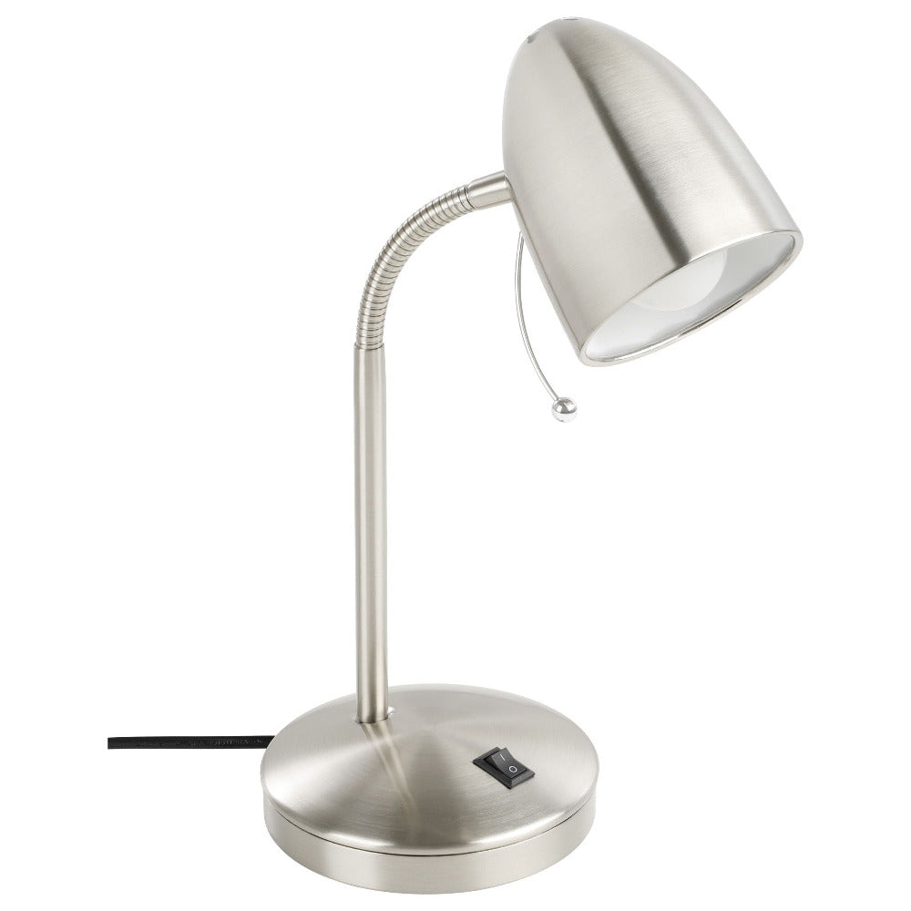 Buy Desk Lamps Australia Lara 1 Light Table Lamp With USB Charging Satin Nickel - 205275N