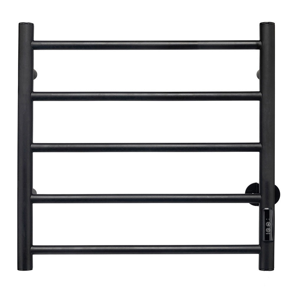 Buy Heated Towel Rails Australia Heated Towel Rail 5 Bar Hardwired Black - 20845/06